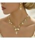 SET690 - Bridal Rhinestone Teardrop Necklace Set